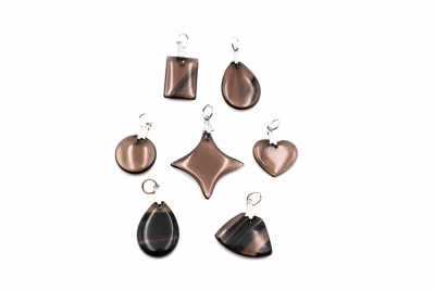 Lamellen Obsidian Anh�nger
