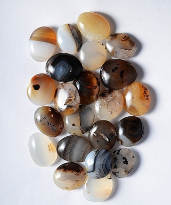 Achat natur / Dendriten Achat Amulett Shape