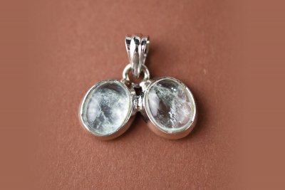 Aquamarin Anh�nger Duo