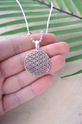 Blume des Lebens Silber Anh�nger