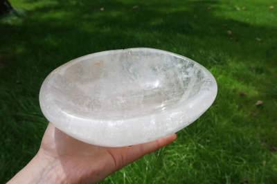 polierte Bergkristall Schale