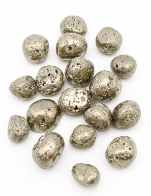 Pyrite tumbled stones