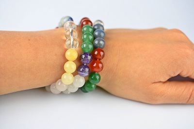 Chakra Kugel Armband 10 mm