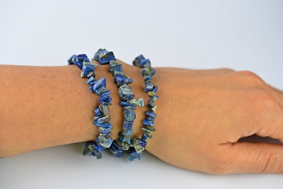 Lapis Lazuli Splitterarmband 3-er Set