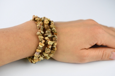 Landschaftjaspis Splitterarmband 5-er Set