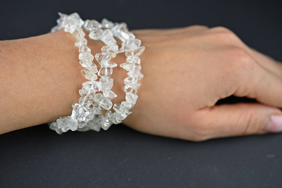 Bergkristall Splitterarmband 5-er Set