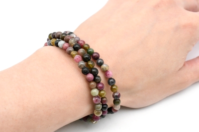 Tourmaline multi sphere bracelet 6 mm
