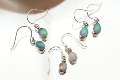 Opal ear rings