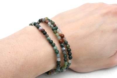 Fancy Jaspis Kugelarmband 4 mm