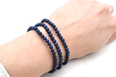 Lapis Lazuli bead Bracelet 4 mm