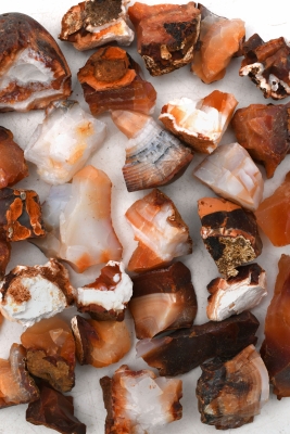Carnelian (burned) rough stones Madagascar