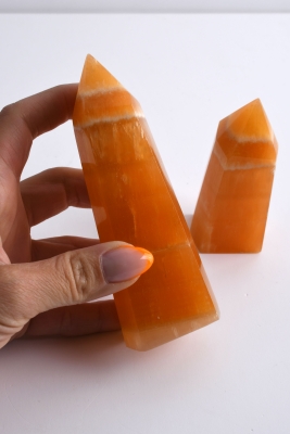 Orangen Calcit Spitzen