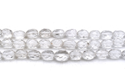 Bergkristall Trommelstein-Strang facettiert