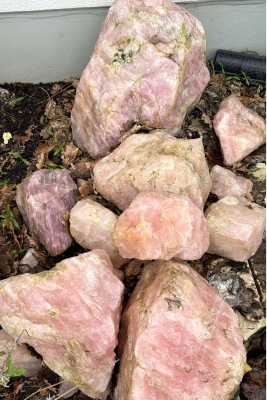 Rosenquarz Jumbo Rohsteine 500 kg