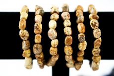 Landschaft Jaspis Trommelstein Armband