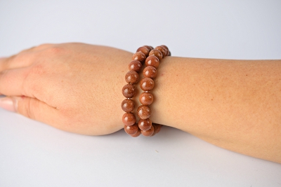 Goldfluss Kugel Armband 10 mm