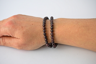 Granat Kugelarmband 6 mm