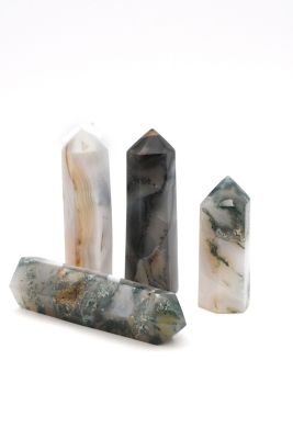 Achat Spitzen teilweise mit Dendriten