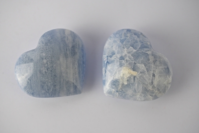 Calcit blau Herz 40 - 50 mm