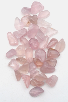 Rosenquarz Trommelsteine mit Stern