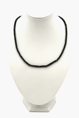 Spinell schwarz Kette facettiert 4 mm