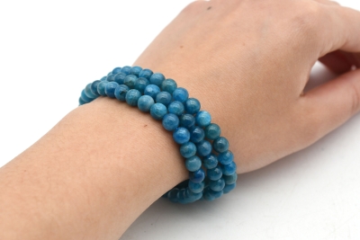 Apatite Beads Bracelet 6 mm