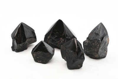 Black turmaline Sch�rl Points half polished