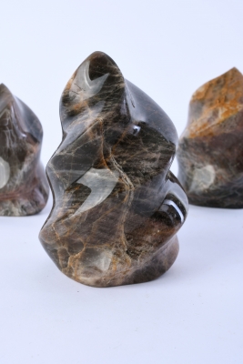 Mondstein schwarz Flame Shape