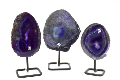 Agate Purple on Metal Stand