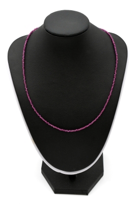Ruby Necklace faceted 2 mm