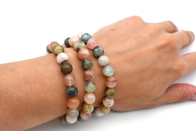 Beryl multi bead bracelet 10 mm
