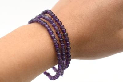 Amethyst Kugelarmband 4 mm