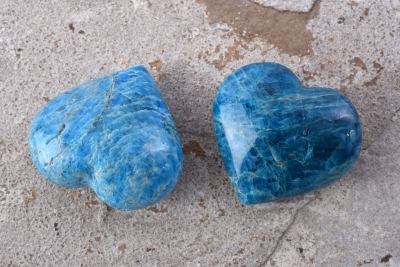 Apatit blau Herz  40-60mm