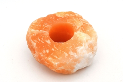 Orange Calcite Tea Candle Holder