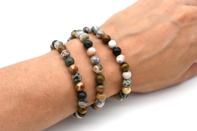 Ozean Jaspis Kugel Armband 8 mm