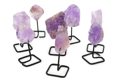 Amethyst Rohstein auf Metallst�nder