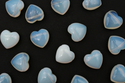 Opalite heart drilled
