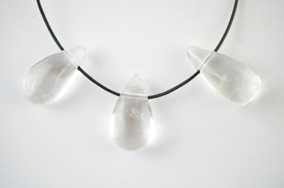 Bergkristall Drop Shape gebohrt 5-er Set