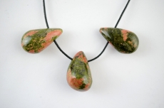 Unakit Drop Shape gebohrt 5-er Set