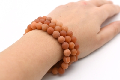 Aventurin orange Kugel Armband 8 mm Matt