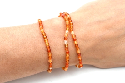 Carneol Armband facettiert 4 mm