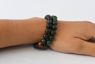 Heliotrop Kugelarmband 8mm