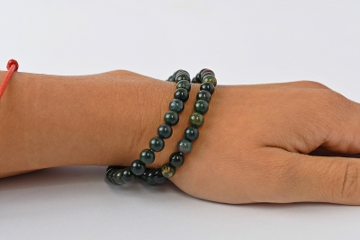 Heliotrop Kugelarmband 6 mm