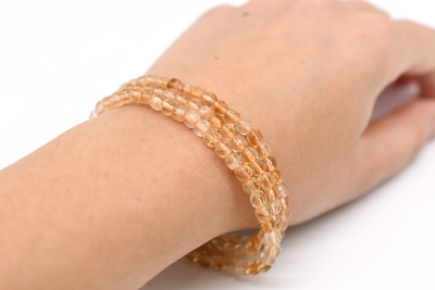 Citrin Armband facettiert 4 mm
