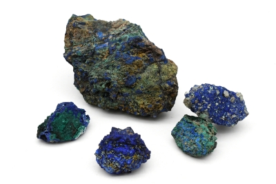 Azurite-Malachite Raw Pieces Flat Extra Quality