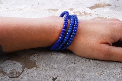 Lapis Lazuli Armband facettiert 5 mm extra Qualit�t