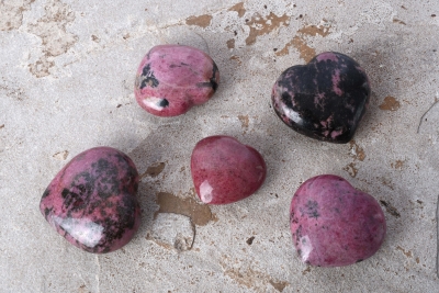Rhodonite Heart 70 - 90 mm
