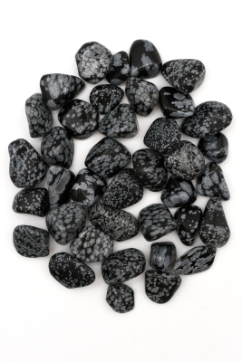 Schneeflocken-Obsidian Trommelsteine