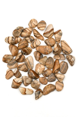 Landscape jasper tumbled stones