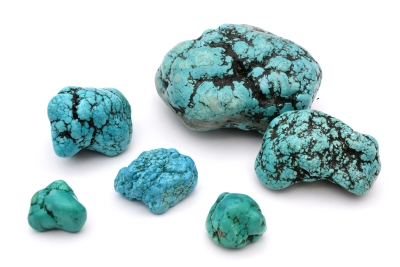 Howlith coloured tumbled stones (T�rkenit) 3 kg